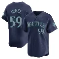 Men's Seattle Mariners ＃59 Easton McGee Navy Limited Road Jersey