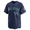 Men's Seattle Mariners ＃59 Easton McGee Navy Limited Road Jersey