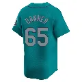Men's Seattle Mariners ＃65 Hagen Danner Aqua Limited Alternate Jersey