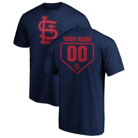 Men's St. Louis Cardinals ＃00 Custom T-Shirt Navy Custom RBI T-Shirt -
