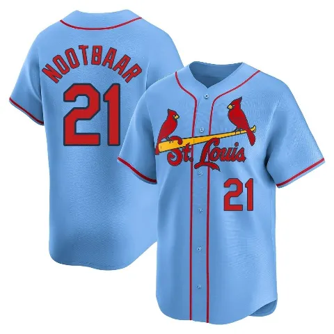 Men's St. Louis Cardinals ＃21 Lars Nootbaar Light Blue Limited Alternate Jersey