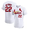 Men's St. Louis Cardinals ＃22 Mike Matheny White Elite Home Jersey
