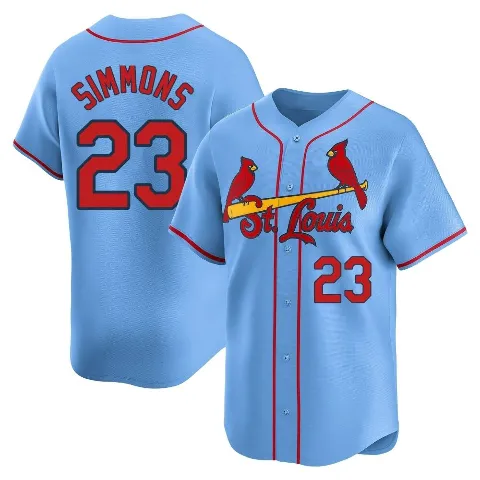 Men's St. Louis Cardinals ＃23 Ted Simmons Light Blue Limited Alternate Jersey