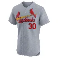 Men's St. Louis Cardinals ＃30 Tink Hence Gray Elite Road Jersey