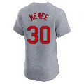Men's St. Louis Cardinals ＃30 Tink Hence Gray Elite Road Jersey