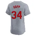 Men's St. Louis Cardinals ＃34 J.A. Happ Gray Elite Road Jersey