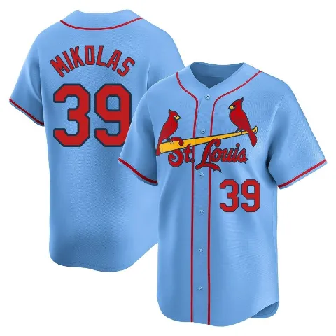 Men's St. Louis Cardinals ＃39 Miles Mikolas Light Blue Limited Alternate Jersey