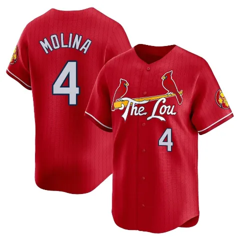 Men's St. Louis Cardinals ＃4 Yadier Molina Red Limited 2024 City Connect Jersey