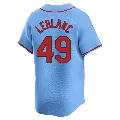 Men's St. Louis Cardinals ＃49 Wade LeBlanc Light Blue Limited Alternate Jersey