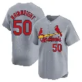 Men's St. Louis Cardinals ＃50 Adam Wainwright Gray Limited Away Jersey