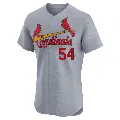 Men's St. Louis Cardinals ＃54 Oscar Mercado Gray Elite Road Jersey