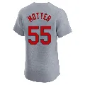Men's St. Louis Cardinals ＃55 Taylor Motter Gray Elite Road Jersey