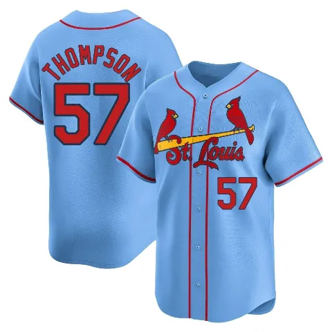 Men's St. Louis Cardinals ＃57 Zack Thompson Light Blue Limited Alternate Jersey