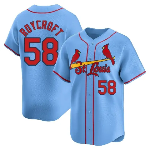 Men's St. Louis Cardinals ＃58 Chris Roycroft Light Blue Limited Alternate Jersey