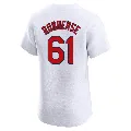 Men's St. Louis Cardinals ＃61 Sem Robberse White Elite Home Jersey