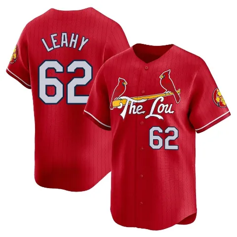 Men's St. Louis Cardinals ＃62 Kyle Leahy Red Limited 2024 City Connect Jersey