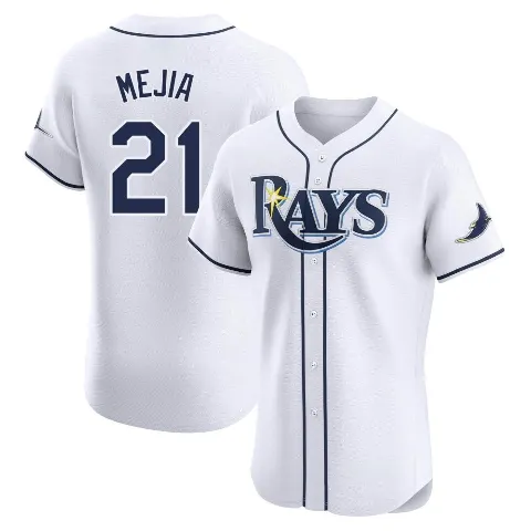 Men's Tampa Bay Rays ＃21 Francisco Mejia White Elite Home Jersey