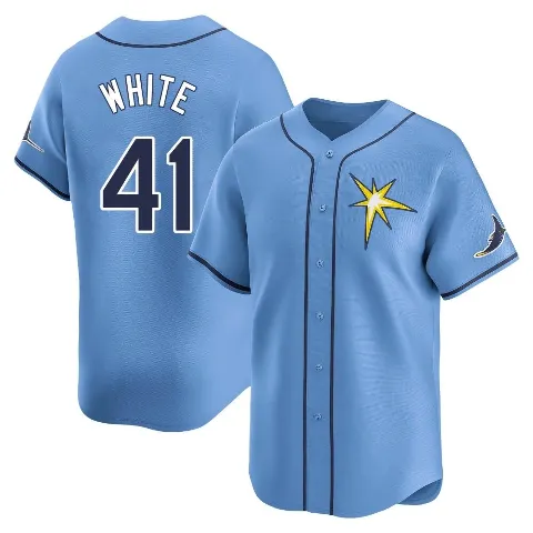 Men's Tampa Bay Rays ＃41 Colby White Light Blue Limited Alternate Jersey