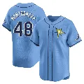 Men's Tampa Bay Rays ＃48 Mason Montgomery Light Blue Limited Alternate Jersey