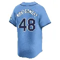 Men's Tampa Bay Rays ＃48 Mason Montgomery Light Blue Limited Alternate Jersey