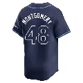 Men's Tampa Bay Rays ＃48 Mason Montgomery Navy Limited Away Jersey