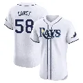 Men's Tampa Bay Rays ＃58 Yoniel Curet White Elite Home Jersey