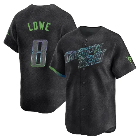 Men's Tampa Bay Rays ＃8 Brandon Lowe Charcoal Limited 2024 City Connect Jersey