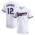 Men's Texas Rangers ＃12 Andrew Knizner Gold Elite White 2024 Collection Jersey