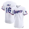 Men's Texas Rangers ＃16 Brock Holt White Elite Home Jersey