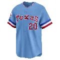 Men's Texas Rangers ＃20 Jeff Burroughs Light Blue Limited Cooperstown Collection Jersey