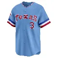 Men's Texas Rangers ＃3 Leody Taveras Light Blue Limited Cooperstown Collection Jersey