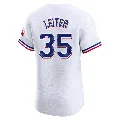 Men's Texas Rangers ＃35 Jack Leiter White Elite Home Jersey
