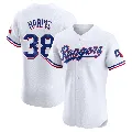 Men's Texas Rangers ＃38 Dustin Harris White Elite Home Jersey