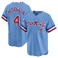 Men's Texas Rangers ＃4 Joc Pederson Light Blue Limited Cooperstown Collection Jersey