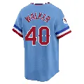 Men's Texas Rangers ＃40 Steele Walker Light Blue Limited Cooperstown Collection Jersey