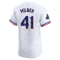 Men's Texas Rangers ＃41 Hoby Milner Gold Elite White 2024 Collection Jersey