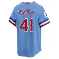 Men's Texas Rangers ＃41 Hoby Milner Light Blue Limited Cooperstown Collection Jersey