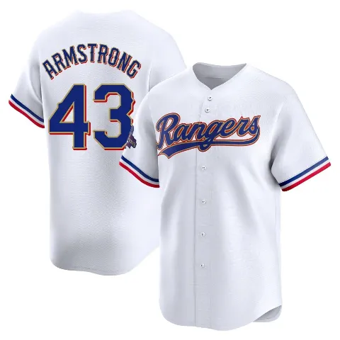 Men's Texas Rangers ＃43 Shawn Armstrong Gold Limited White 2024 Collection Jersey