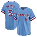 Men's Texas Rangers ＃5 Mike Napoli Light Blue Limited Cooperstown Collection Jersey