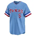 Men's Texas Rangers ＃5 Mike Napoli Light Blue Limited Cooperstown Collection Jersey