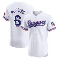 Men's Texas Rangers ＃6 Brett Nicholas White Elite Home Jersey
