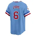 Men's Texas Rangers ＃6 Josh Jung Light Blue Limited Cooperstown Collection Jersey