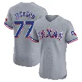 Men's Texas Rangers ＃77 Luke Jackson Gray Elite Road Jersey