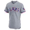 Men's Texas Rangers ＃77 Luke Jackson Gray Elite Road Jersey