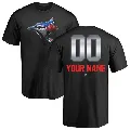 Men's Toronto Blue Jays ＃00 Custom T-Shirt Black Custom Midnight Mascot T-Shirt -