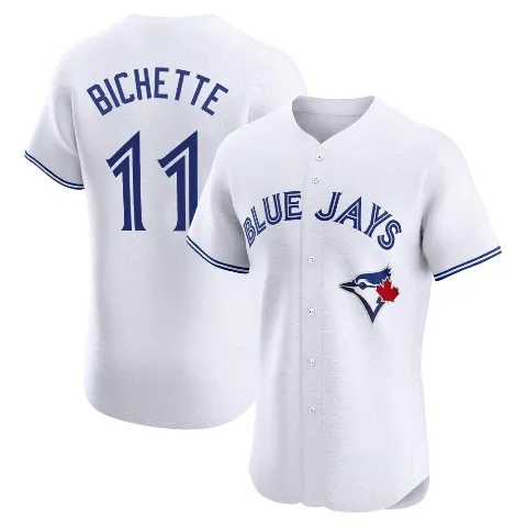 Men's Toronto Blue Jays ＃11 Bo Bichette White Elite Home Jersey