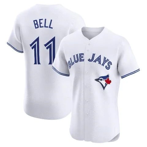 Men's Toronto Blue Jays ＃11 George Bell White Elite Home Jersey