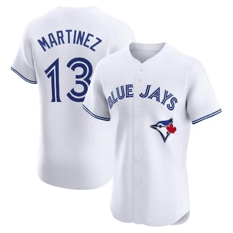 Men's Toronto Blue Jays ＃13 Buck Martinez White Elite Home Jersey