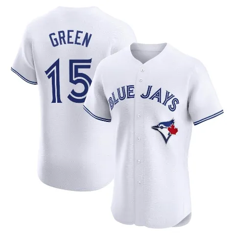 Men's Toronto Blue Jays ＃15 Shawn Green White Elite Home Jersey