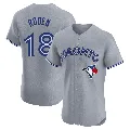 Men's Toronto Blue Jays ＃18 Alan Roden Gray Elite Road Jersey